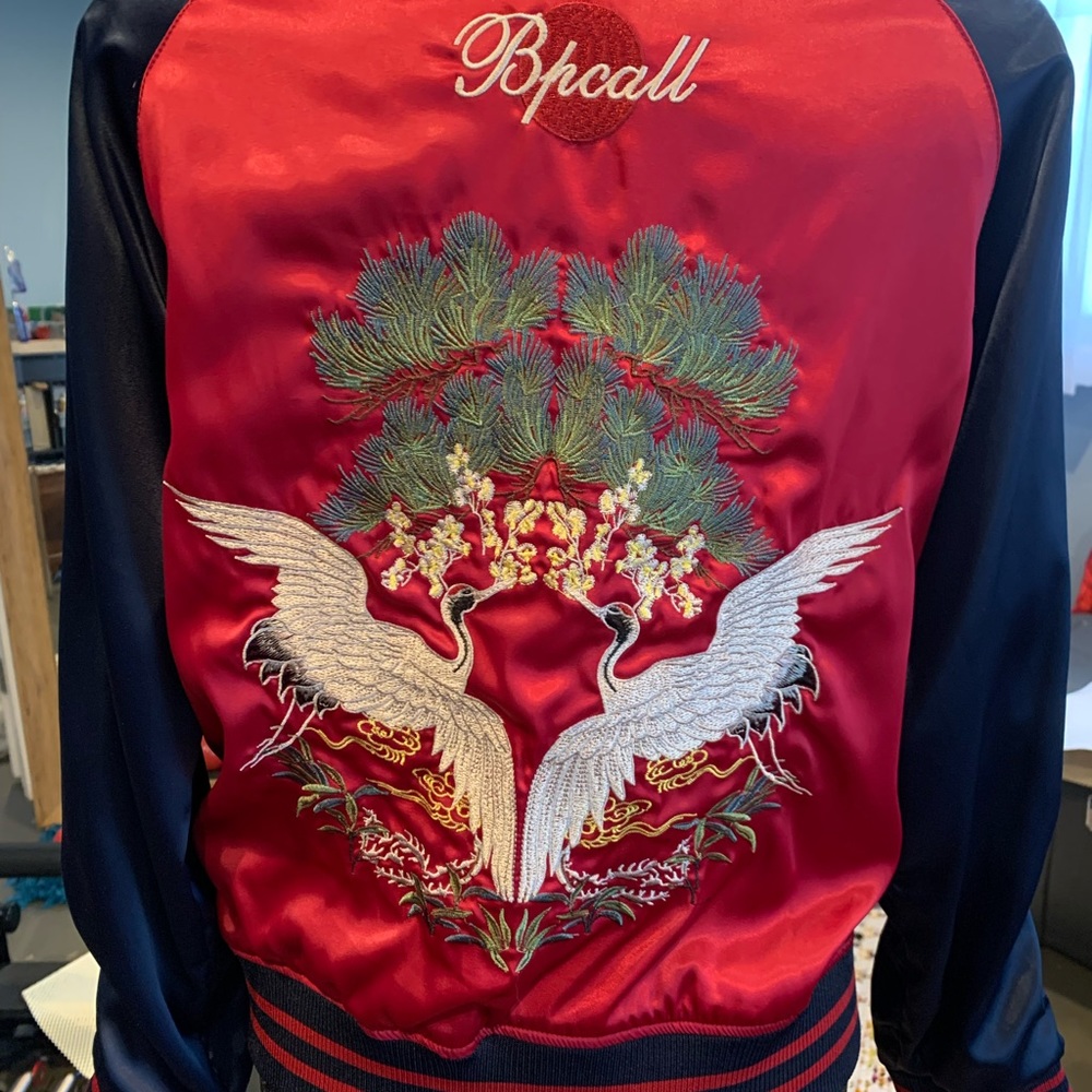 Reversible Satin Baseball Style Jacket. - image 2